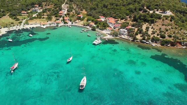 Posidonio beach in Samos island, Greece
