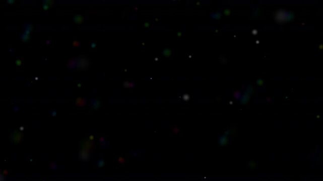 light spots of dust or floating white orb balls of magical pollen haze seeds floating and swirling in the air animated on a plain black background 4k special effect animation