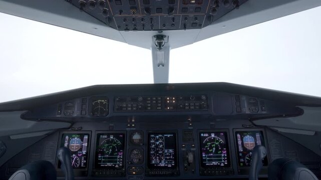 cockpit of airplane
