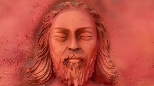wall sculpture mimicking terracotta art