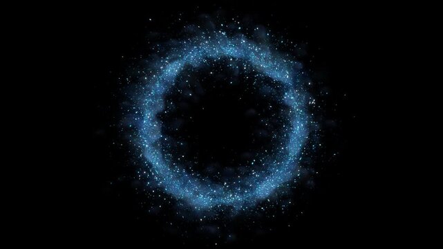 Blue shock wave light effect,Blue round technology style shockwave. 4K explosion shockwave effect and diverging waves on transparent background. Glowing shockwave particles. Overlay template.