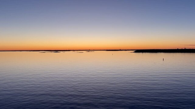 Peaceful Gulf of Finland Sunset Horizontal 4K Cinematic Video Background