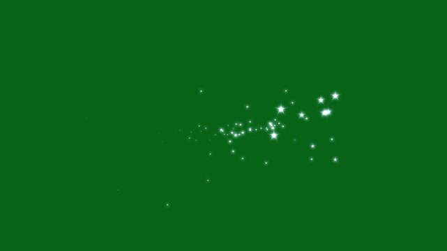 magic glitter sparkle trail transition, white glowing starlight glitter sparkle path, fairy twinkling stars line, fast glittering star, sparkling starry line effect on green screen. 4k animation