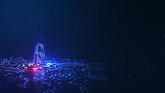 Digital cybersecurity network glowing padlocks, lines, data grid. blockchain, data protection, privacy, internet safety. technology, finance. padlocks security, privacy, encryption cyber defense 3D 4K
