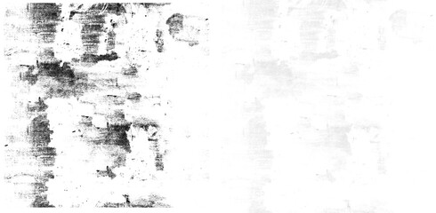 Fototapeta premium Grunge black and white paint texture with heavy brush strokes on a transparent background. Easy to use for adding a cool lo-fi or artistic look to your designs.