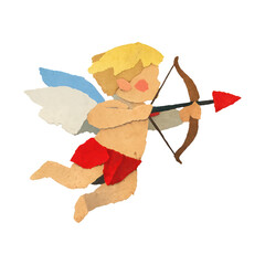 Obraz premium PNG Cupid paper art illustration