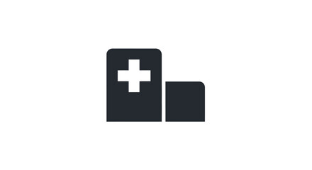Obraz premium Medical symbol on a white background.