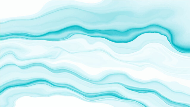 Vector Fluid strokes of ethereal teal and turquoise intertwine in a captivating abstract composition, emulating a tranquil water current and embodying the serene ambiance.