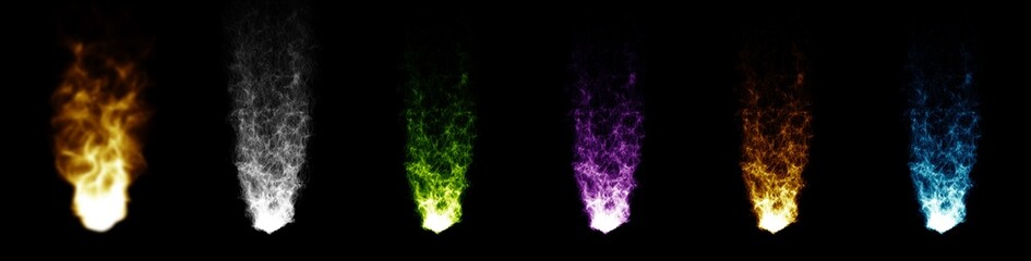 Fototapeta premium Abstract magic fire flame eternal flame with magical wind dust smoke black and transparent background