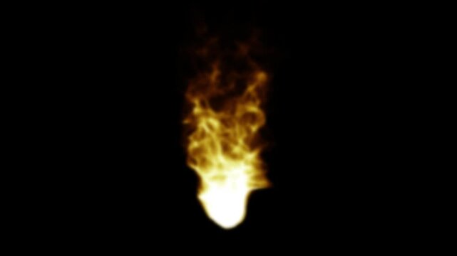 Abstract magic fire flame eternal flame with magical wind dust smoke black and transparent background