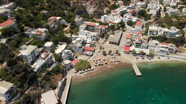 The beach Therma in Ikaria island, Greece