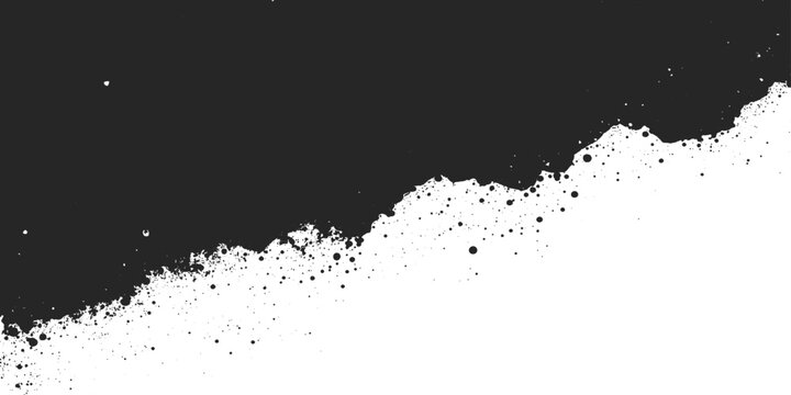 A dynamic motion design of black ink splats and splashes mixing with clear water drops and blue liquid waves to create a fresh grunge paint texture backdrop