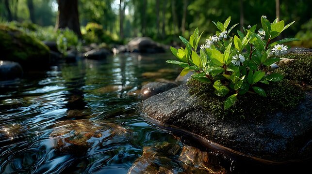 Hyper detailed clear stream water texture with flowing patterns and bubbles illustrator