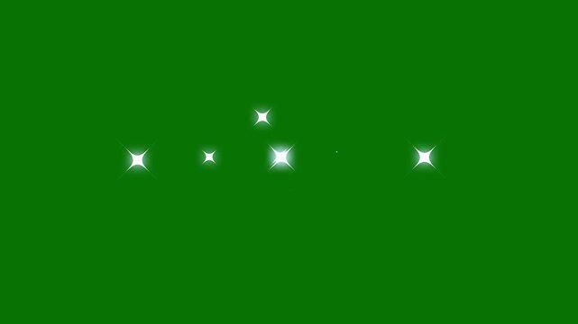 blinking stars light motion glitter sparkle twinkling star animation,night sky on green screenTwinkling retro stars animation white vector style stars blinking on  background looping 4k video.