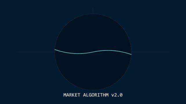 Market algorithm data, financial wave graph