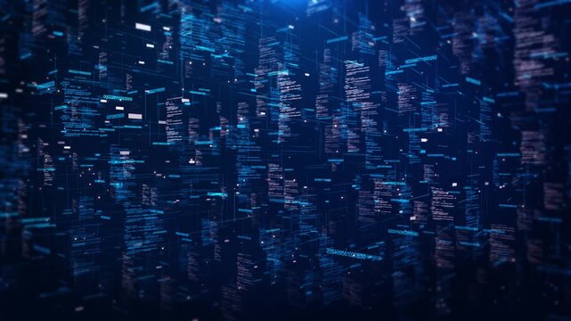 Internet Artificial Intelligence Networking Blockchain Network Machine Deep Learning. Digital Ai Database Information Digital Data Server Cyberspace Cybersecurity Code. Sphere digital binary code 3D
