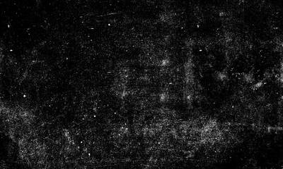 Obraz premium Distressed black texture featuring numerous white noise particles and organic dust scratches that create a raw vintage aesthetic for artistic projects