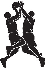 Basketball Sport Player Silhouette Collection © Jannat93