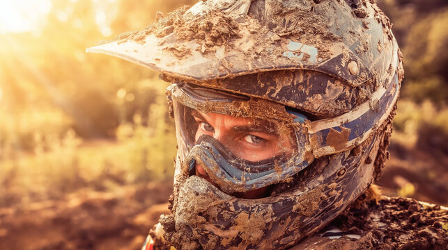 <Dynamic Moto Action: Muddy Off-Road Adventure in Motocross Racing Photography>