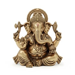 Obraz premium Golden ganesha statue a symbol of prosperity and auspicious beginnings