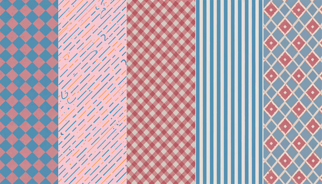 colorful fabric patterns and textures Collection background