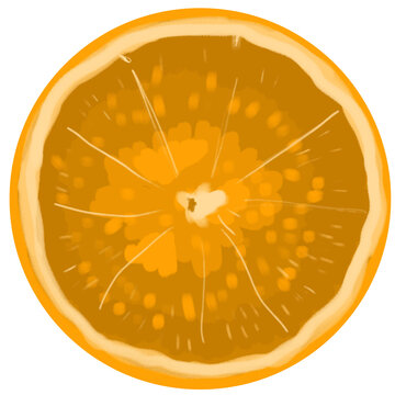 Naranja partida a la mitad