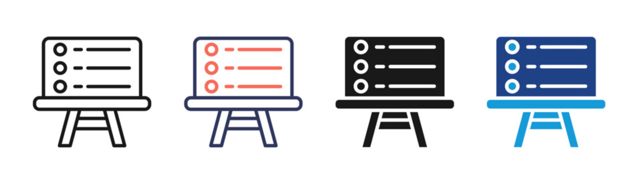 Bullet Board icon set multiple style collection