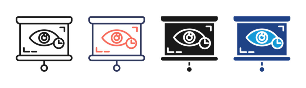 Vision Screen icon set multiple style collection