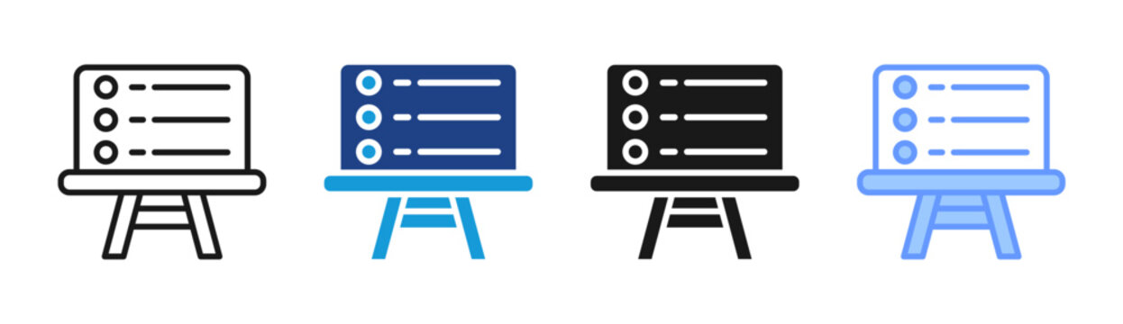 Bullet Board icon set multiple style collection