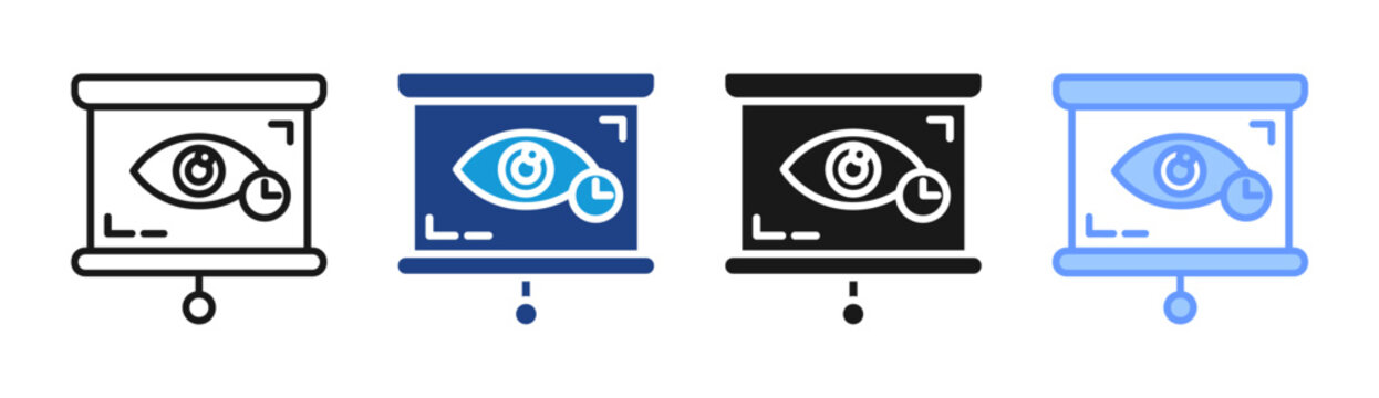 Vision Screen icon set multiple style collection