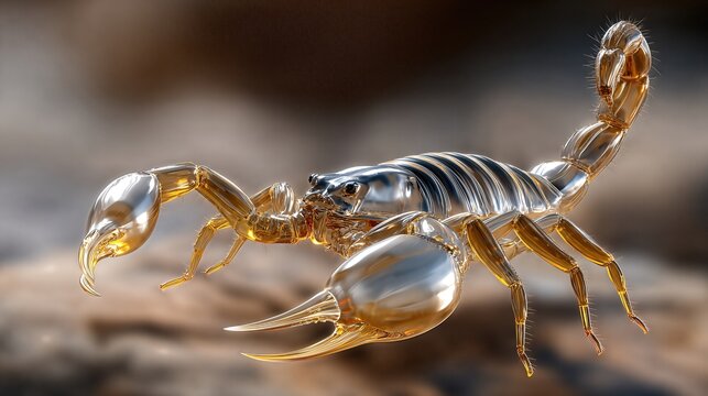 Scorpio Creature in a Natural Setting Showing Its Claws and Body Detail