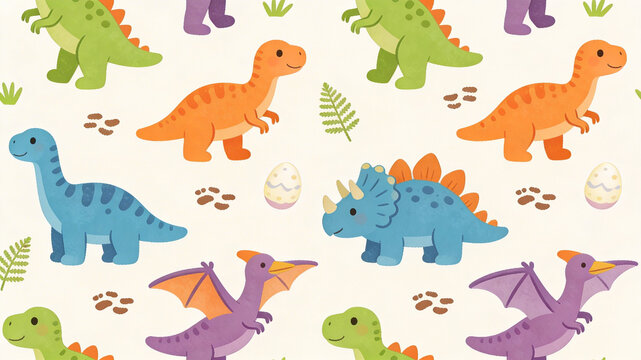  pattern with animals dinosaur