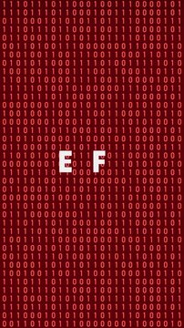 Deepfake, fake identity, flickering text in white letters, binary code in the background. Altered, fabricated, or falsified identity or information, manipulation.