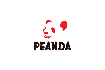Stylized negative space panda Logo vector. © Md. Latif Mamun