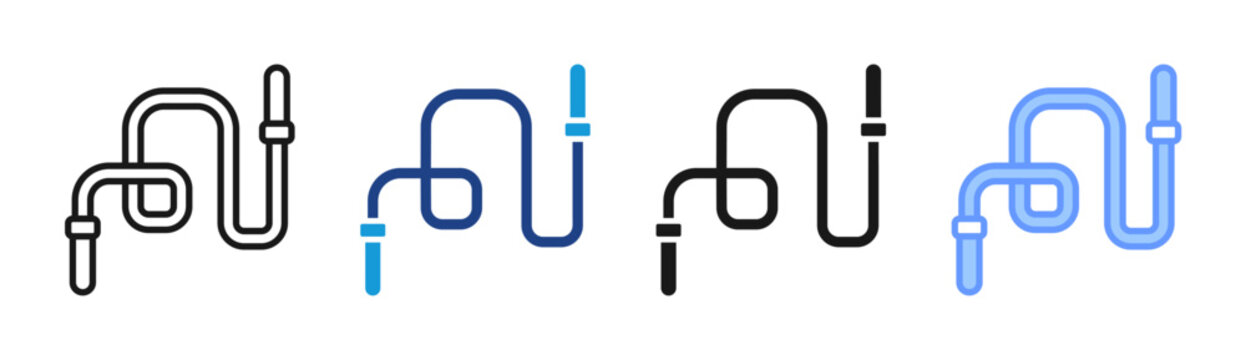 Gym Shower icon set multiple style collection