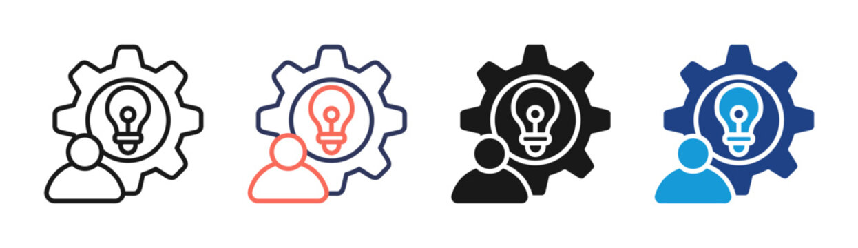Idea Development icon set multiple style collection