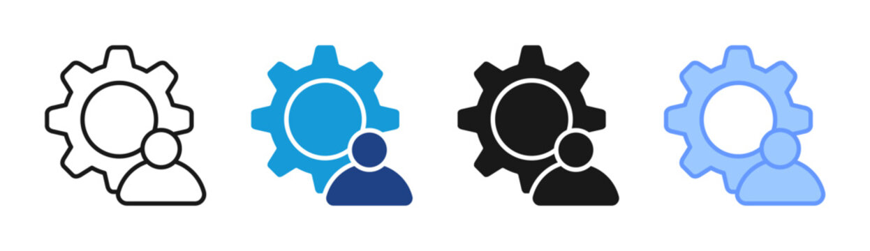 User Settings icon set multiple style collection