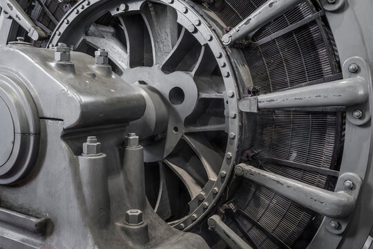 detail of a historic electrical engine