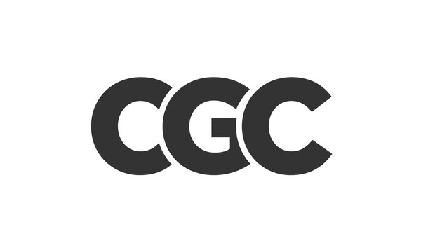 CGC logo design template with strong and modern bold text. Initial based vector logotype featuring simple and minimal typography. Trendy company identity.