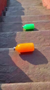 Beautiful Glass bottles and jars breaking satisfying video 