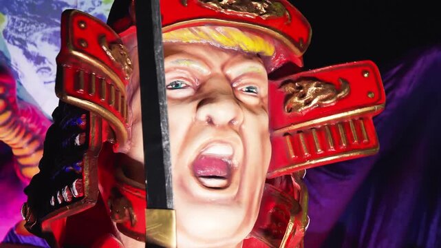 Night parade in Viareggio highlighting elaborate allegorical floats with vibrant costumes and artistic expressions