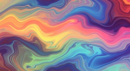 Fototapeta premium Chromatic Waves: A Fluid Dance of Sunset and Twilight Hues