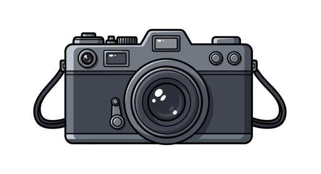Vintage camera illustration isolated on white background