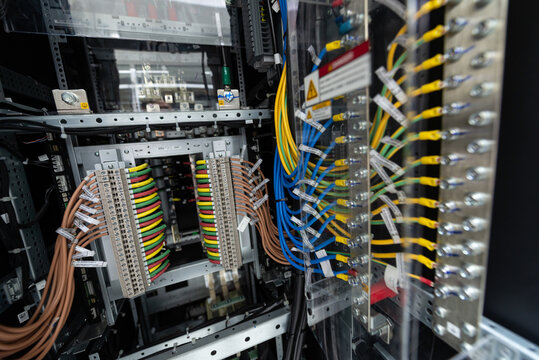 Intricate Wiring Inside a Server Rack