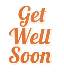 Obraz premium Retro word get well soon typography design element