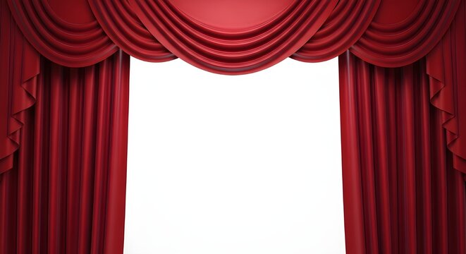 Elegant red theater curtain stage background with dramatic lighting