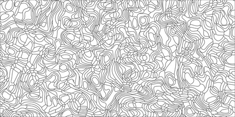 Abstract topographic line art background with wavy contour map pattern and fluid curves © Jharna Akter