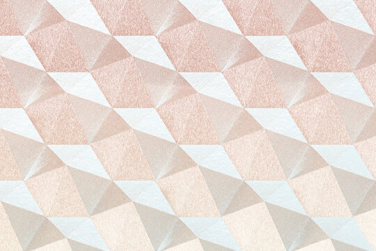 3D copper paper craft heptagonal patterned background design element