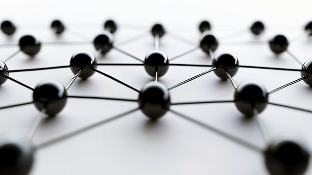 Stylish modern network connection on white background