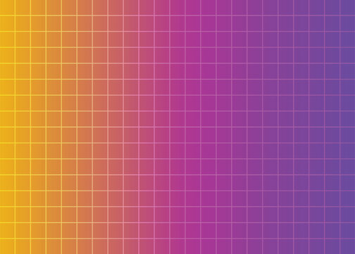 Abstract Gradient Grid Background with Orange Purple Neon Mesh Overlay
